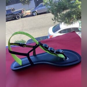 Banana Republic leather & glass sandals